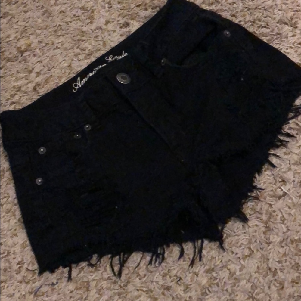 black high waisted shorts